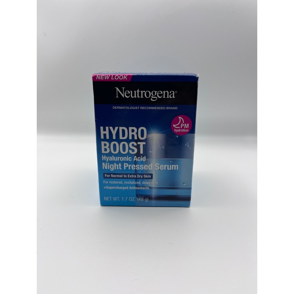 New Neutrogena Hydro Boost Hyaluronic Acid Night Pressed Serum 1.7 oz